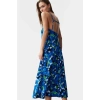 Yazlık Örme Maxi Elbise A Line Çok Çiçek Baskı Rahat ve Şık Modern Stil