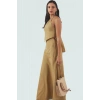Yazlık Pamuklu Bluz Etek Takım Oversize Kalıp Reglan Kol Şık Plaj Stili Profesyonel Görünüm