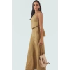 Yazlık Pamuklu Bluz Etek Takım Oversize Kalıp Reglan Kol Şık Plaj Stili Profesyonel Görünüm