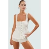 Yazlık Pamuklu Reglan Kollu Bluz Şort Takım Plaj Modası Rahat Ve Şık