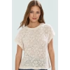 Yazlık Rahat Bluz Pamuk Polyester Viskoz Karışımı Truvakar Kol Premium Kalite