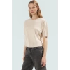 Yazlık Rahat Crop Bluz Scuba Kumaş Bisiklet Yaka Regular Kalıp Kullanım Premium Kalite
