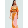 Yazlık Şal Desenli Viskoz Bluz Etek Takım Rahat ve Şık Plaj Modası Görünüm Modern Stil