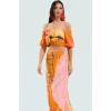 Yazlık Şal Desenli Viskoz Bluz Etek Takım Rahat ve Şık Plaj Modası Görünüm Modern Stil