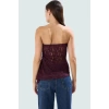 Yazlık Şık Dantel Bluz Straplez Fitted Polyester Kumaş Rahat Ve Trend Tasarım