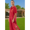 Yazlık Şık Maxi Plaj Elbisesi Pamuk Kumaş Rahat Kesim Premium Kalite Rahat Ve Şık Modern Stil