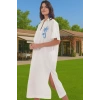 Yazlık Şık Maxi Plaj Elbisesi Pamuk Kumaş Rahat Kesim Premium Kalite Rahat Ve Şık Modern Stil