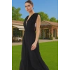 Yazlık Şık V Yaka Maxi Elbise Büzgü Detaylı Plaj Mükemmel Uyum Modern Stil Uzun Ömürlü Yüksek Kalite
