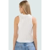 Yazlık Triko Bluz Polo Yaka Crop Fitted Kalıp %100 Polyester Profesyonel Görünüm
