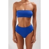 New Leopard Strapless High Waist Hipster Patterned Strapless High Waist Hipster Bikini Set