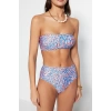 New Leopard Strapless High Waist Hipster Patterned Strapless High Waist Hipster Bikini Set