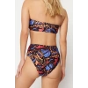 New Leopard Strapless High Waist Hipster Patterned Strapless High Waist Hipster Bikini Set