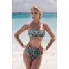 Kadın Yüksek Bel Straplez Bikini Takımı Bandeau Üst Çıkarılabilir Pedli Şık Plaj Hipster Mayo