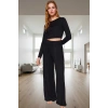 Yüksek Bel Geniş Paça Pijama Takımı Rahat Viskoz Kumaş Ev Konforu Kaliteli İşçilik