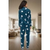 Yumuşacık Polar Penguen Desenli Kışlık Pijama Takımı 2 Parça Konforlu Kesim Profesyonel Görünüm