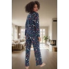 Yumuşak Pamuklu Kış Pijama Takımı Noel Baskılarıyla Sıcaklık ve Konfor Dayanıklı Malzeme
