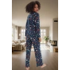 Yumuşak Pamuklu Kış Pijama Takımı Noel Baskılarıyla Sıcaklık ve Konfor Dayanıklı Malzeme