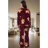 Yumuşak Wellsoft Kumaşlı Kışlık Pijama Takımı Renk Ayıcıklı Desen Mükemmel Uyum Rahat Ve Şık
