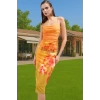 Zarif Kare Yaka Kolsuz Bodycon Abiye Elbise Polyester Midi Boy Premium Kalite Özenle Seçilmiş