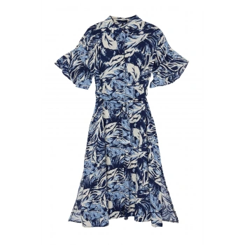 Yeni Rahat Casual Günlük Viskon Dokuma Gömlek Yaka Kısa Kol A-Line Maxi Boy Büyük Beden Elbise