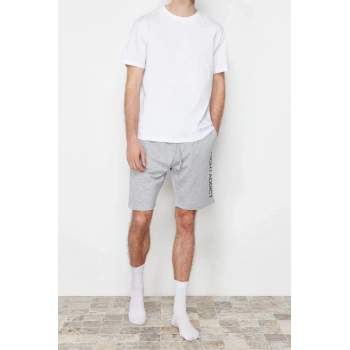 Erkek %100 Pamuk Bisiklet Yaka Kısa Kol Baskılı Yazlık Şortlu Pijama Takımı