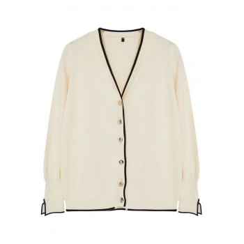 Kadın Büyük Beden Moda Şık Regular V Yaka Uzun Kol Düz Triko Hırka