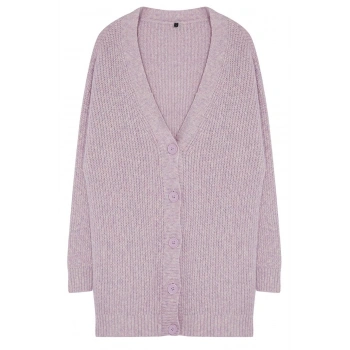 Kadın Tesettür Moda Şık Regular V Yaka Uzun Kol Düz Düğmeli Yumuşak Triko Hırka