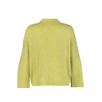 Kadın Moda Şık Regular Dik Yaka Uzun Kol Düz Yumuşak Dokulu Basic Triko Kazak