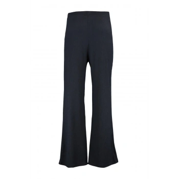 Kadın Yeni Moda Büyük Beden İspanyol Paça Regular Boy Örme Yüksek Bel İspanyol Paça Örme Pantolon