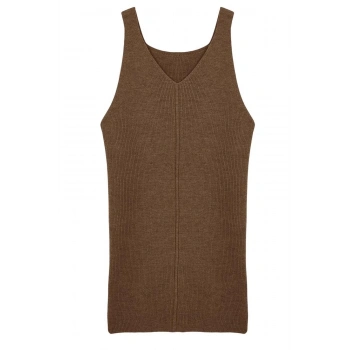 Kadın Moda Şık Büyük Beden Midi Boy V Yaka Fitted Jile Triko Elbise