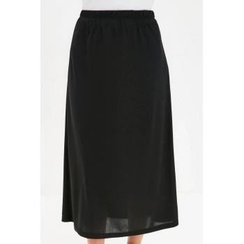 Kadın Moda Stil Maxi Astarsız Dokuma Tesettür Örme İçlik Astar Etek