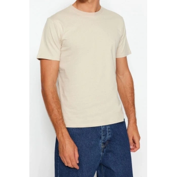 Yeni Sezon 2li Paket Slim %100 Pamuk Bisiklet Yaka Kısa Kol Düz Desenli Günlük T-Shirt