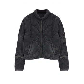 Kadın Moda Şık Bol Hakim Yaka Standart Düz Astarlı Yıkamalı Pamuklu Kapitone Şişme Mont