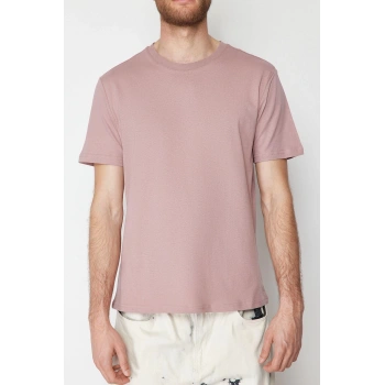 Yeni Sezon Slim %100 Pamuk Bisiklet Yaka Kısa Kol Düz Desenli Günlük T-Shirt