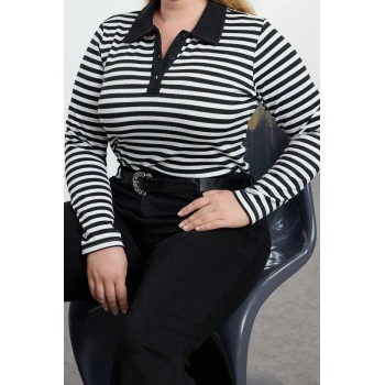 Stil Kadın Bluz Regular Örme Regular Kalıp Büyük Beden