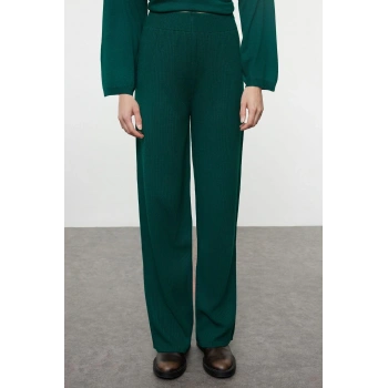 Tarz Kadın Modern Moda Normal Bel Boru Paça Polo Yaka Polo Yaka Triko Alt-Üst Takım