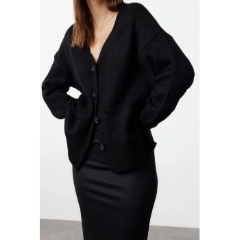 Kadın Modern Tarz Regular V Yaka Regular Triko Hırka