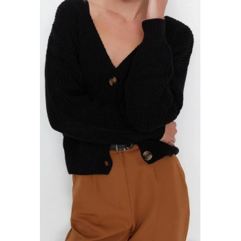 Kadın Modern Tarz Oversize V Yaka Regular Triko Hırka