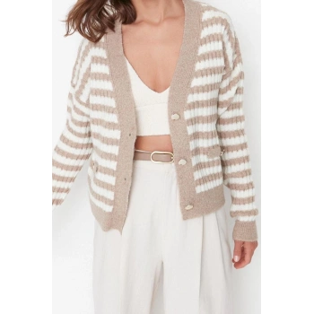 Kadın Modern Tarz Regular V Yaka Regular Triko Hırka