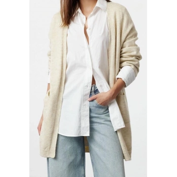 Kadın Modern Tarz Regular V Yaka Regular Triko Hırka