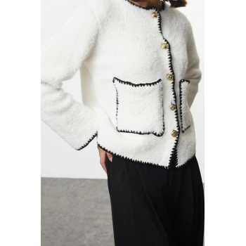 Kadın Modern Tarz Regular Bisiklet Yaka Regular Triko Hırka