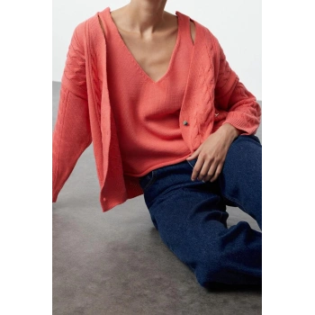 Kadın Modern Tarz Regular Kruvaze Regular Triko