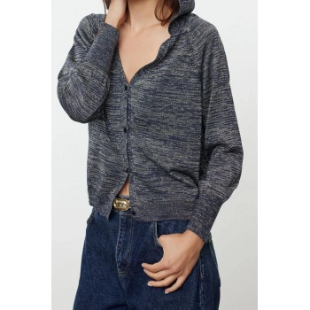 Kadın Modern Tarz Oversize V Yaka Regular Triko Hırka