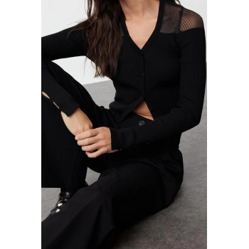 Kadın Modern Tarz Slim V Yaka Regular Triko Hırka