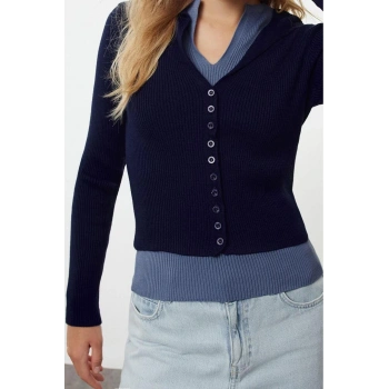 Kadın Modern Tarz Slim V Yaka Regular Triko Hırka