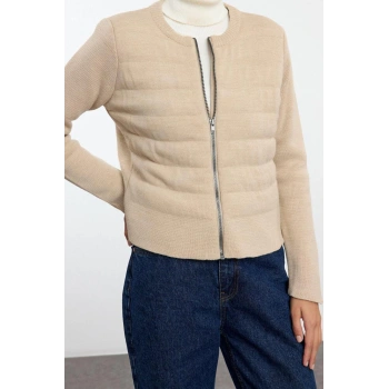 Kadın Modern Tarz Regular Bisiklet Yaka Regular Triko Hırka