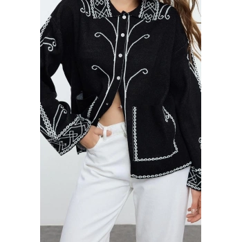 Kadın Modern Tarz Regular Polo Yaka Regular Triko Hırka