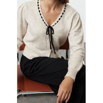 Kadın Modern Tarz Slim V Yaka Regular Triko Hırka