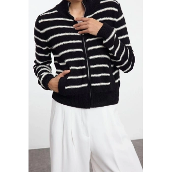 Kadın Modern Tarz Regular Dik Yaka Regular Triko Hırka