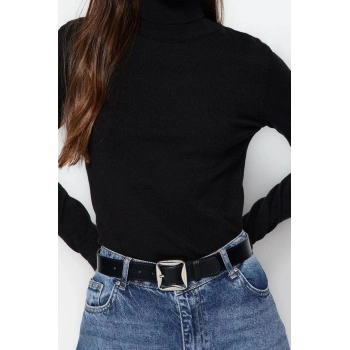 Stil Modern Kadın Regular Standart Kol Balıkçı Yaka Özel İplik Triko Kazak